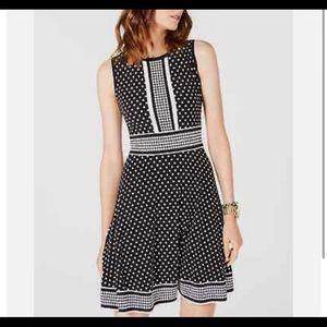 Women’s Michael Michael Kors Simple Dot Fit & Flare Dress L